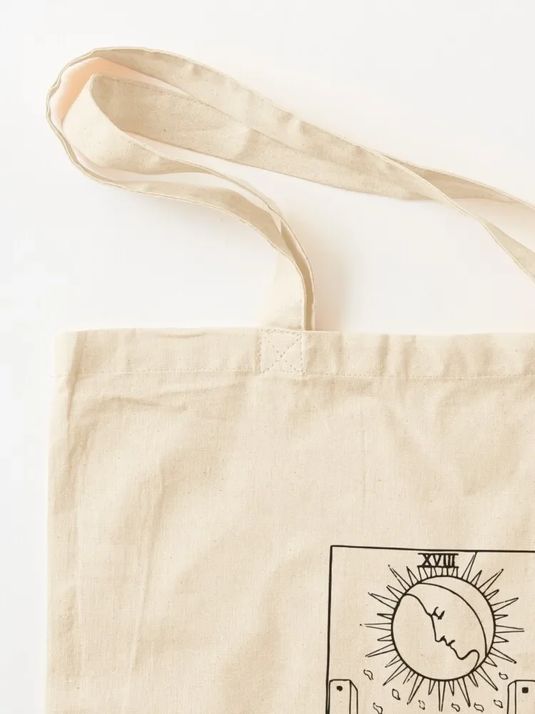 بطاقة التارو - حقيبة تسوق على شكل قمر، حقائب مخصصة، حقائب قماشية، حقيبة تسوق للنساء #3