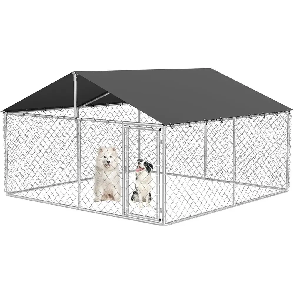 

Прочная уличная клетка для собак — сверхпрочная металлическая питомник для домашних животных с запирающейся дверью