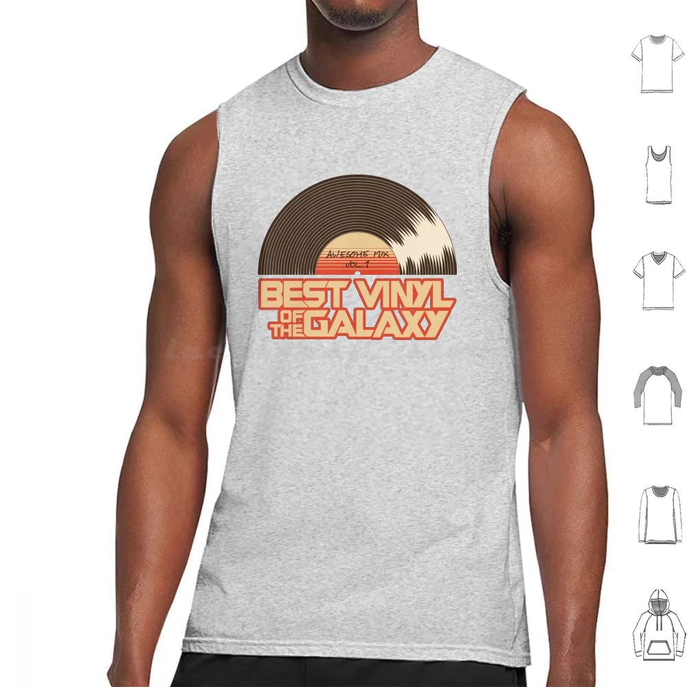 El Mejor Vinilo de la Galaxia, Awesome Mix Vol. 1 B Camisetas sin mangas con estampado de discos de vinilo, algodón, para amantes de la música, DJ, bandas