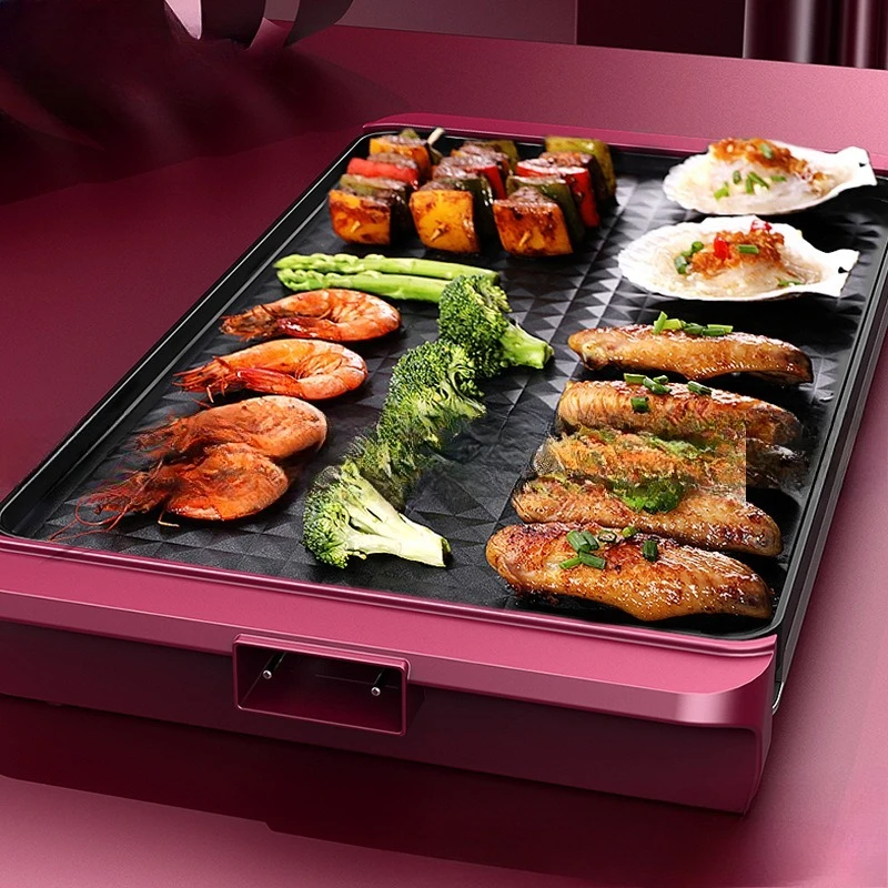 Household electric grill Electric barbecue grill Indoor electric barbecue pan BBQ pan Korean barbecue pan Plug in