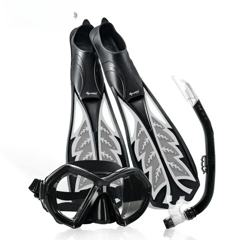 

Outdoor Free Flipper Set, Adjustable Mask Snorkel Frogs Outdoor Fitness Sports Diving Gear Snorkeling Equipment