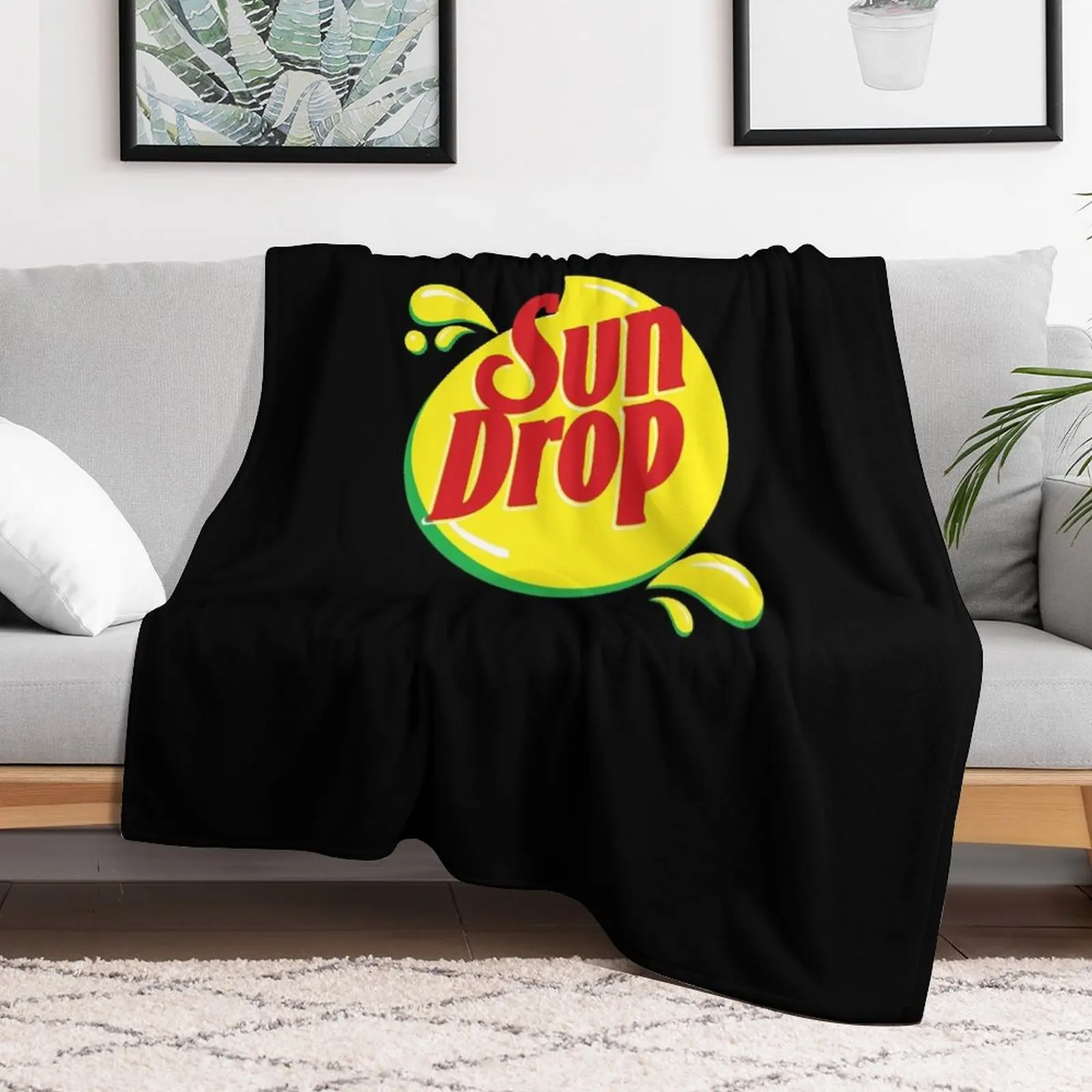

Modern Sundrop Logo Throw Blanket Sofa Soft Big Blankets