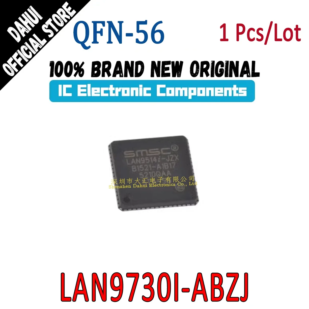 

LAN9730I-ABZJ Silk screen LAN9730I QFN-56 Ethernet controller IC chip Brand New Original In Stock