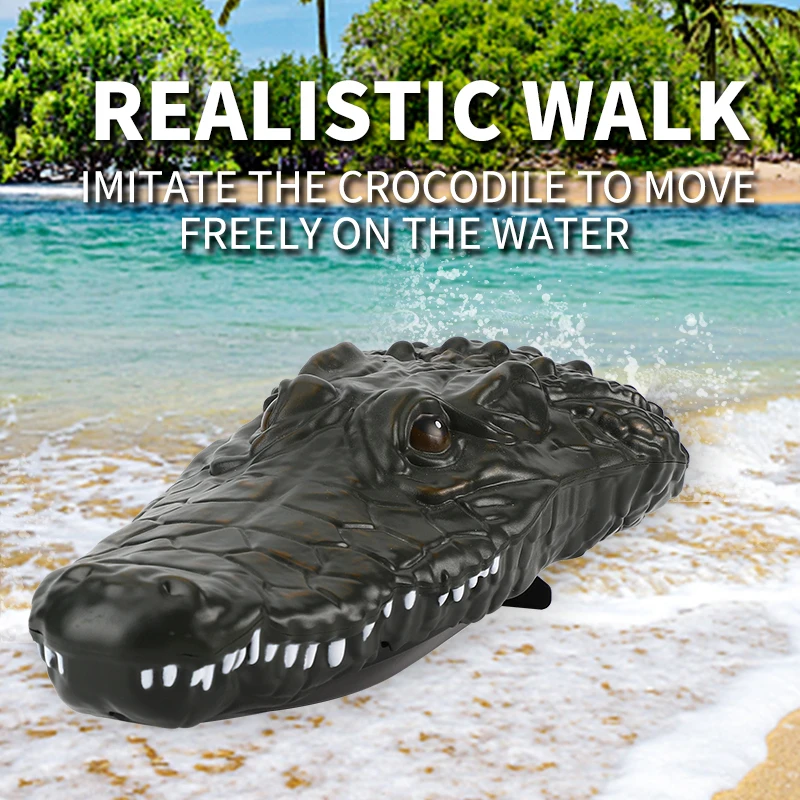 Rc Boat Kids Toy Remote Control Animal Floating Crocodile Boat Radio-Controlled Speedboat Summer Outdoor Games Children Gfit