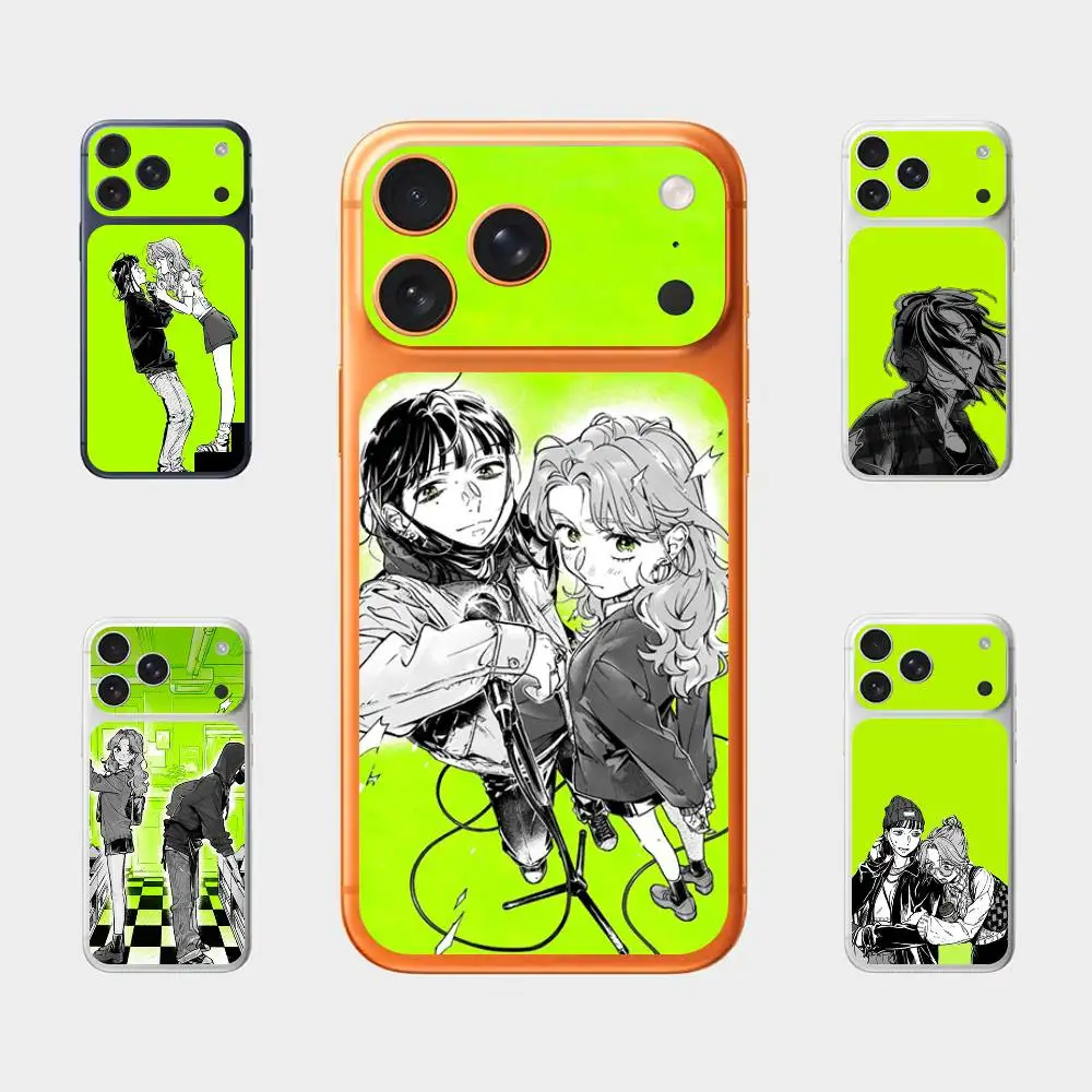 

Cartoon Aya Osawa Mitsuki Koga Plain Decal Skin for iPhone17 Pro Max Back Film Cover Wrap Screen Anti-scratch Durable Sticker