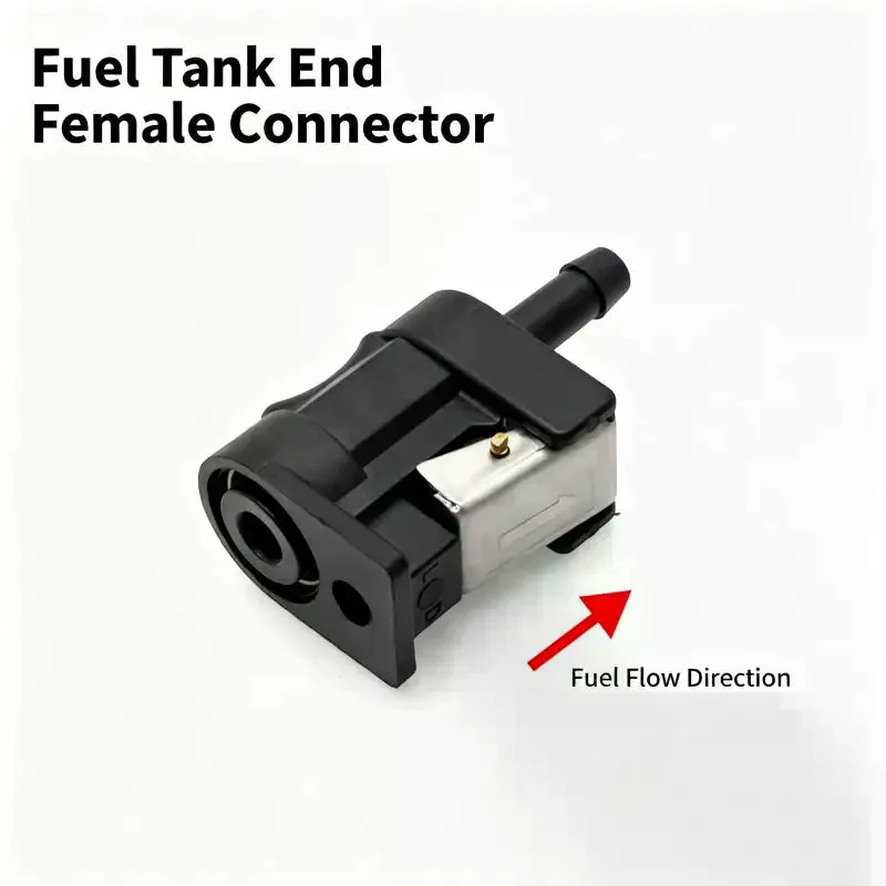 8mm 5/16'' Fuel Line Pipe Connector Easy Install Female Hose Adapter for Boat Yacht Outboard Motor Accessories