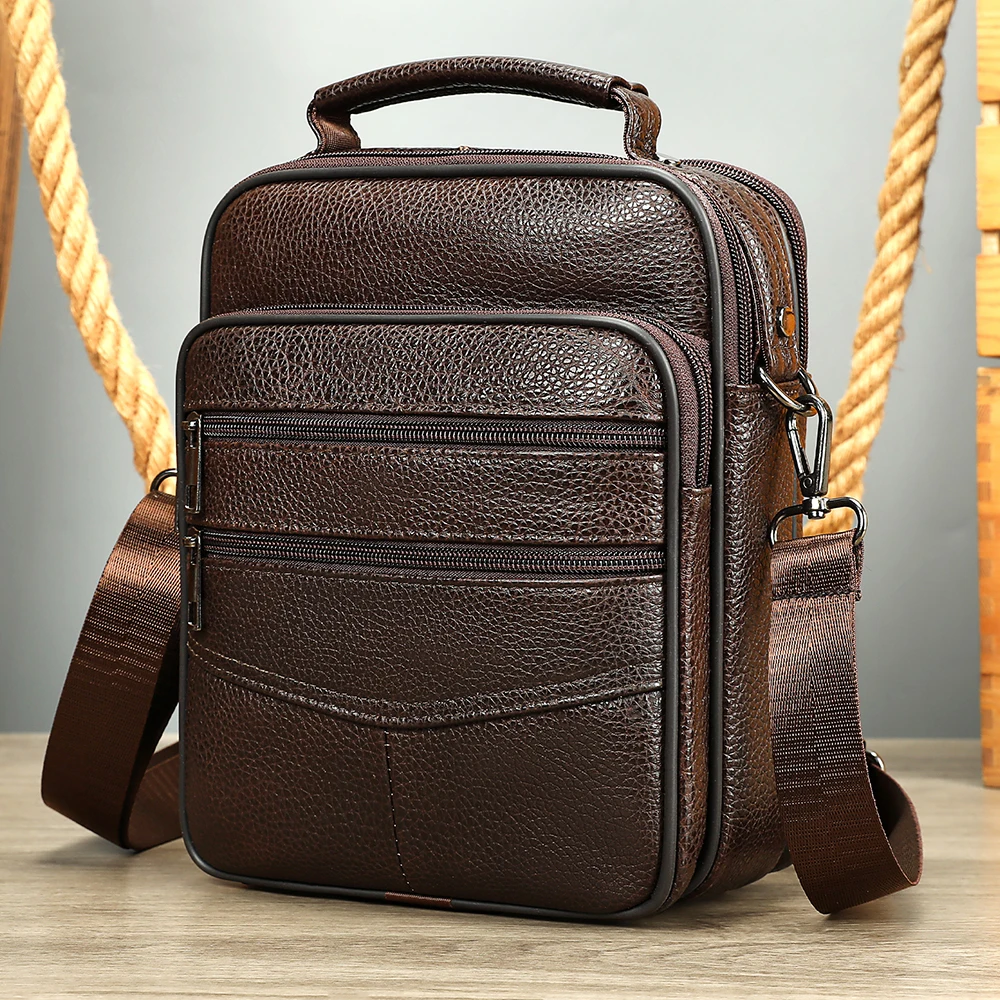 

WESTAL Мужская сумка Кожаная сумка через плечо из воловьей кожи Роскошная кожаная мужская сумка через плечо Мужская деловая трендовая повседневная маленькая сумка