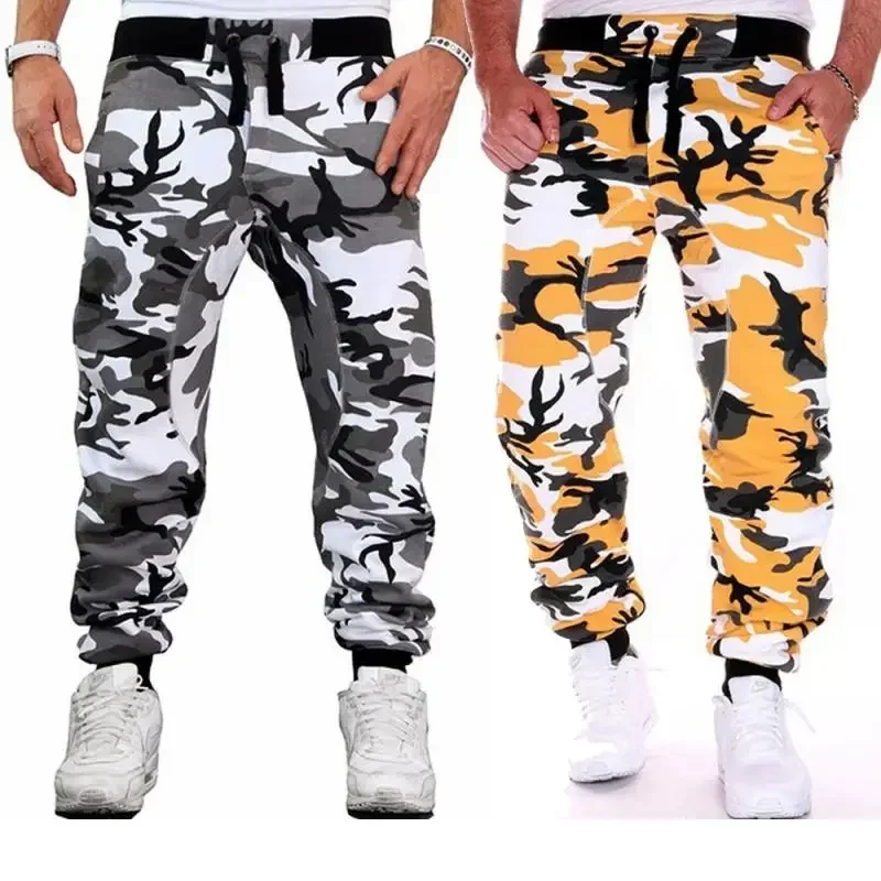 Men's Camouflage Pants Hip Hop Style Pleated Harem Trousers Male Sports Sweatpants Plus Size S-3Xl Pockets Pants for Men Brand