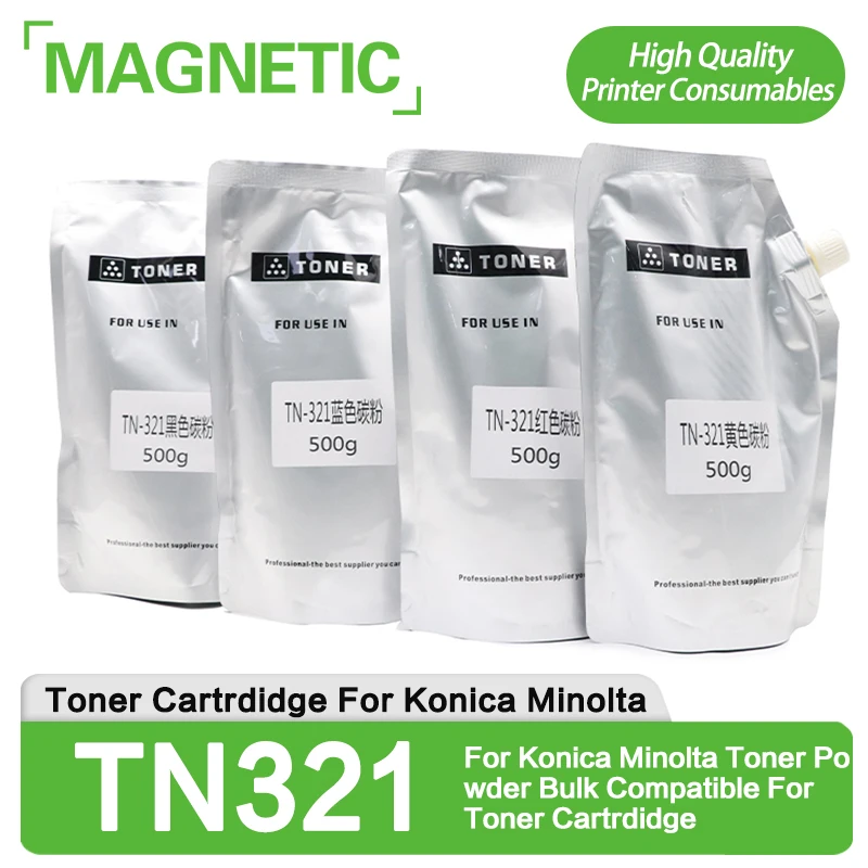 NEW 500g Refill Toner Powder For Konica Minolta TN321 For C224 C284 C364 C7822 C7828  Aurora ADC285 C286 C365 366 Printer