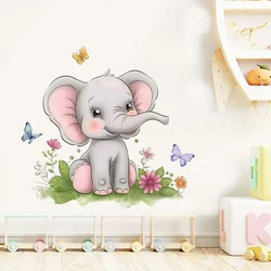 1Pc Cartoon Elephant Wall Stickers Child Home Decor Accessories Living Room Wall Decals Kids Baby Room Decoration Bedroom