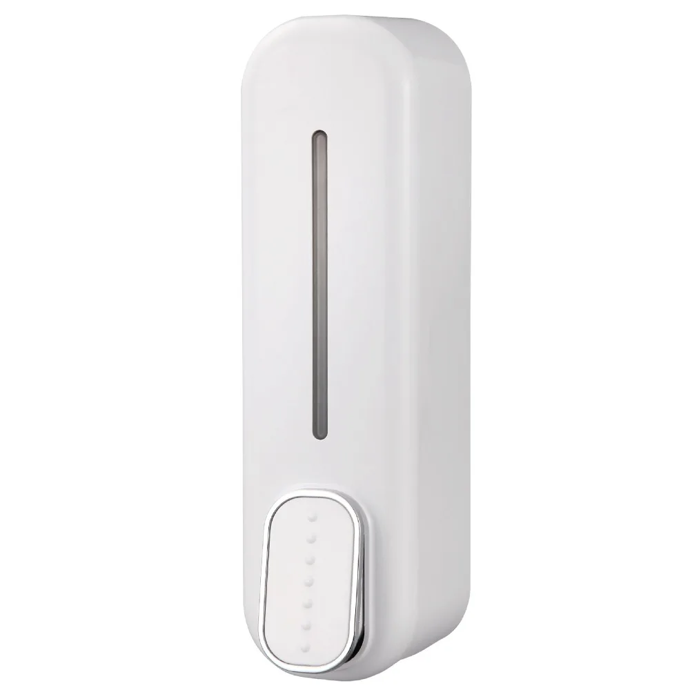 350ml Capacity Soap Dispenser ABS Transparent Window Manual Soap Dispenser Wall Mounted Multi-Purpose Use Liquid Soap Dispenser