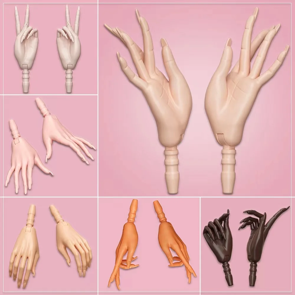 

MENGF Female Doll Replacements Hands 7 Gestures Long Nail Doll Hands Parts DIY Doll Decors Accessories