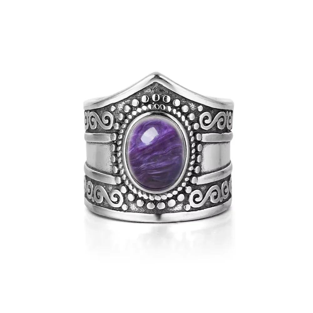 Grandes bagues en pierre de lune arc-en-ciel naturelle, 7x9MM, plaqué argent, Kyanite, cadeaux d'anniversaire pour femmes, bijoux Vintage