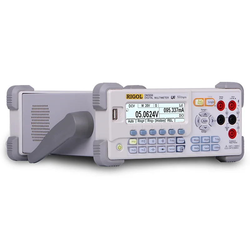 RIGOL DM3058E Digital Multimeter, 5½-digit TRMS, 0.015% DCV accuracy, 123 rdgs/s reading rate, 2000-point memory, monochrome dis