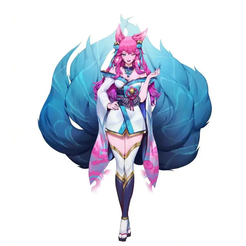 

DY20DIOCOS LOL Spirit Blossom Ahri Косплэй костюм обувь женские розовые сабо Geta японские деревянные сабо25