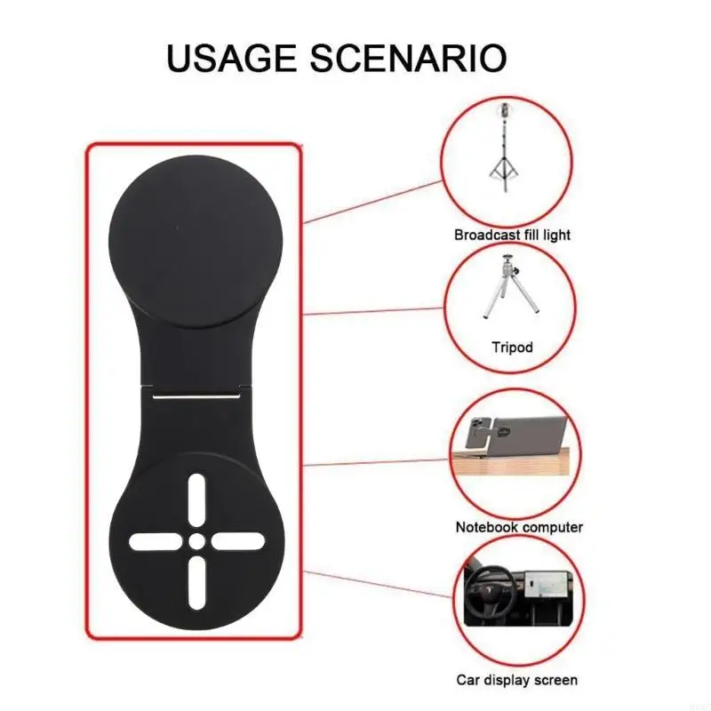 حامل الهاتف المغناطيسي مستقر ومضغوط للهاتف المعدني المحمول للهاتف لسهولة الوصول والتعددات المتعددة لجهاز الكمبيوتر المحمول