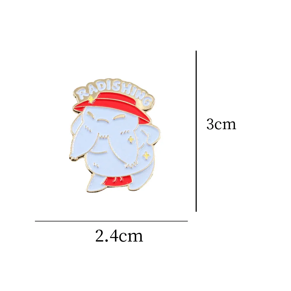 Kawaii Radish-Badge Japanese Cartoon Character Brooch Two-imensional Pripheral