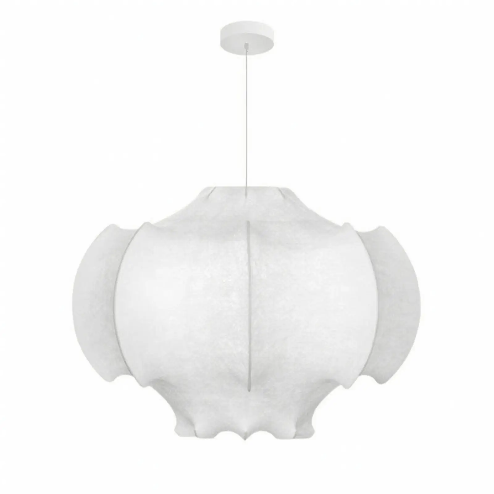 Modern Hanging Ceiling Lamp Iron Frame Silk Like Shade Cozy Glow Pendant Light for Kitchen Island