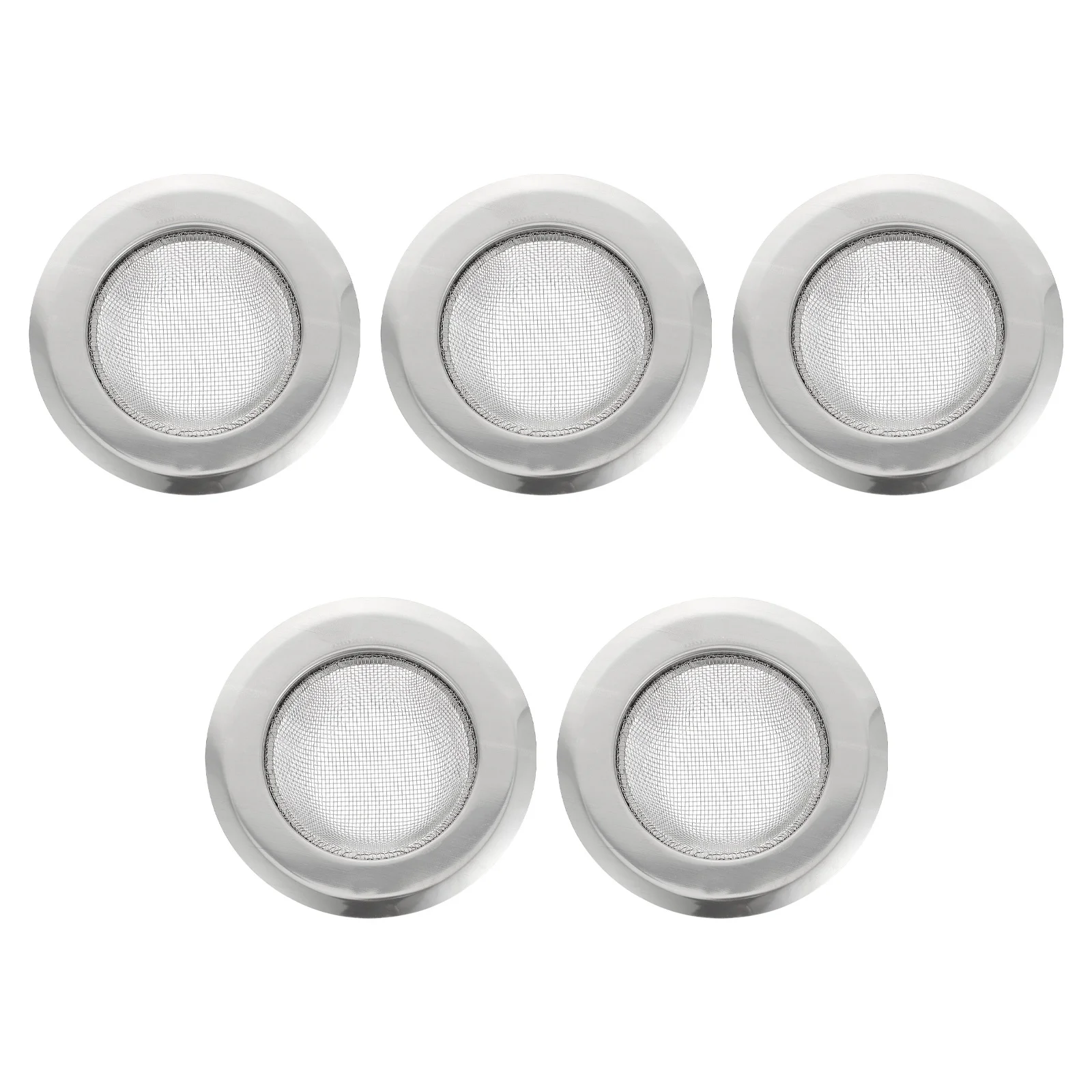 

5Pcs Kitchen Sink Garbage Strainer Stainless Steel Drain Filter Strainer Easy Clean Anti-Clogging Filter Steel Sink Strainers
