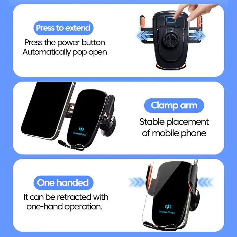 ユニバーサルカーフォンホルダー ワイヤレス充電対応 iPhone 16 15 14 Pro Max用 急速充電 マグネット式 車載ホルダー