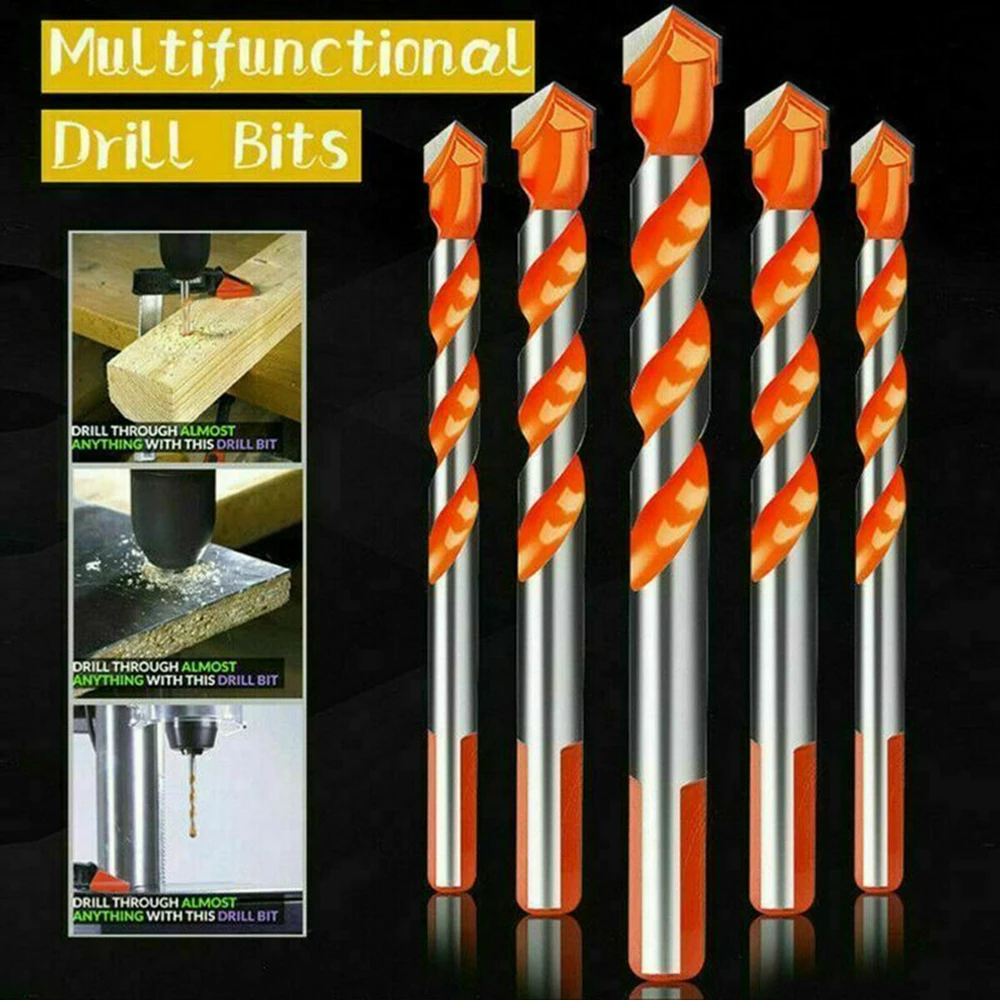 

5/7Pcs 4/5/6/8/10/12CM Construction Drill Bit Multi-functional Bits Set For Tile Glass Ceramic Marble Multi-purpose Drlling On