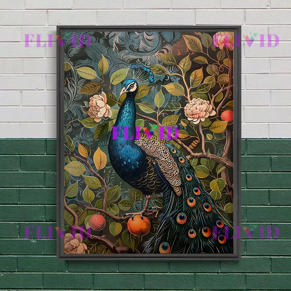 ملصق ديكور أكاديميا داكن من Cottagecore ، ثعلب الغابة ، الطاووس ، البومة ، التمساح ، التنين ، لوحة فنية جدارية عتيقة ، ديكور المنزل #4