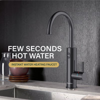 Briwellna 220V Electric Instant Water Heater 2 in 1 Kitchen Faucet Tankless Stainless Steel Water Heater TapInstant Geyser KM12