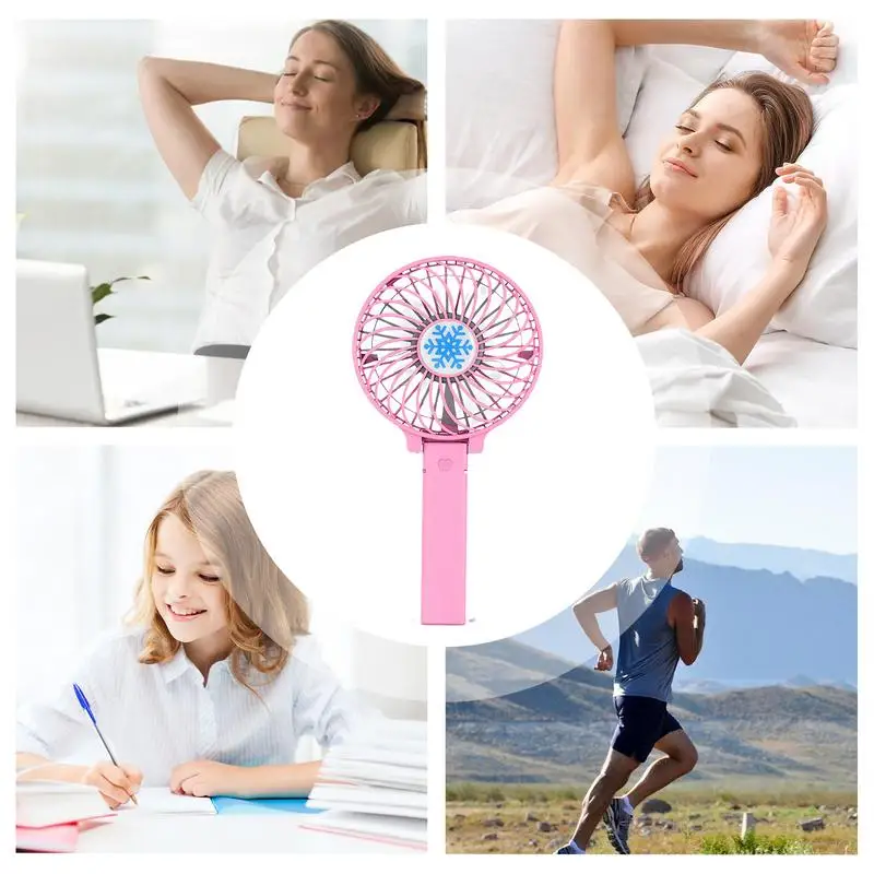Foldable Portable Fan Foldable 3 Gear Hand Held Rechargeable Personal Fan Portable Intelligent Battery Powered Hand Fan For