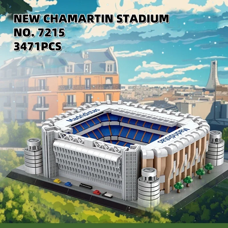 3471PCS New Chamartin Stadium-Madrid Kingdom of Spain Building Blocks Landmark Construction Bricks Toys for Boys Christmas Gifts