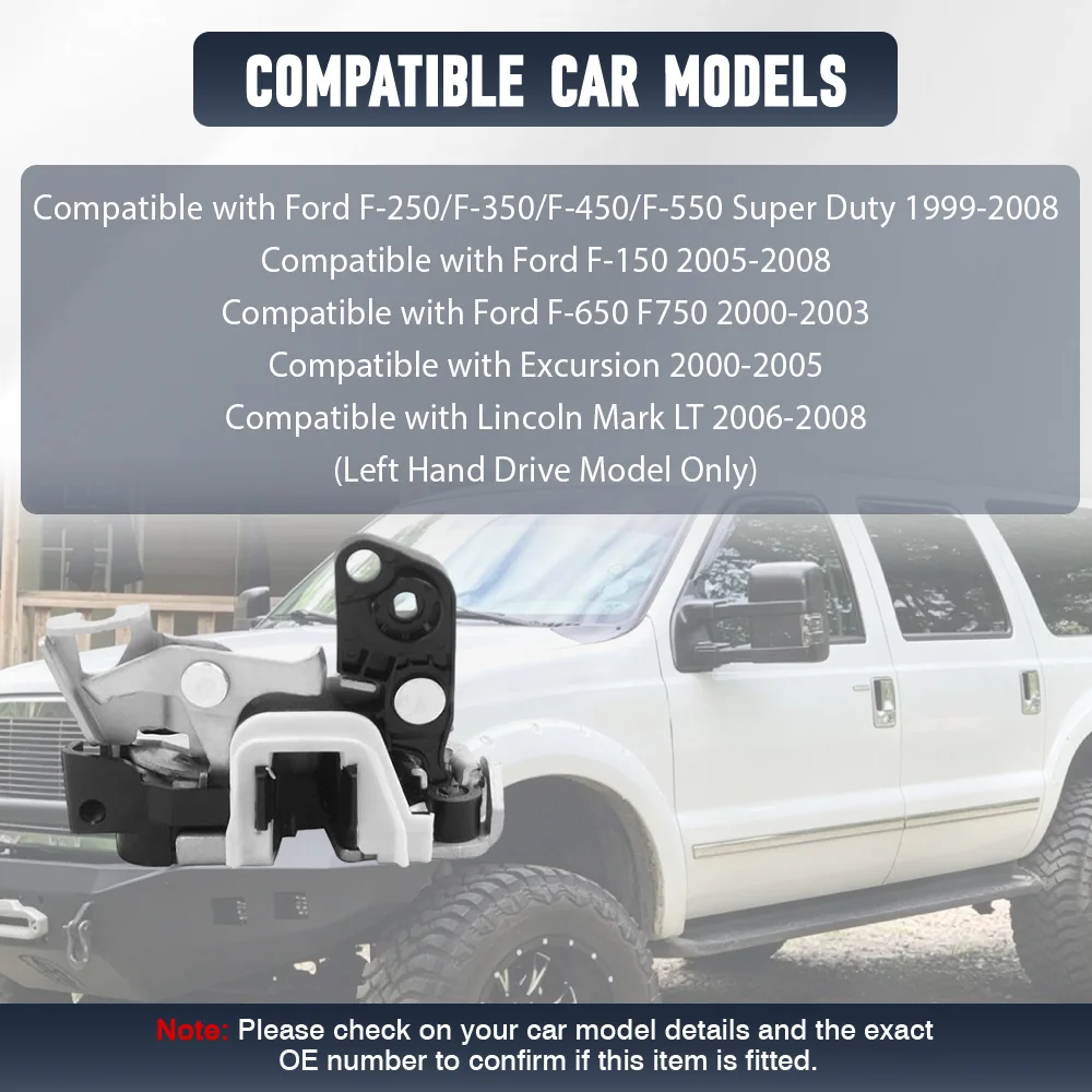 Front Left/Right Power Door Lock Actuator Latch for Ford F-250 F-350 F-450 F-550 Super Duty 1999-2008 F-150 2005-2008 LHD