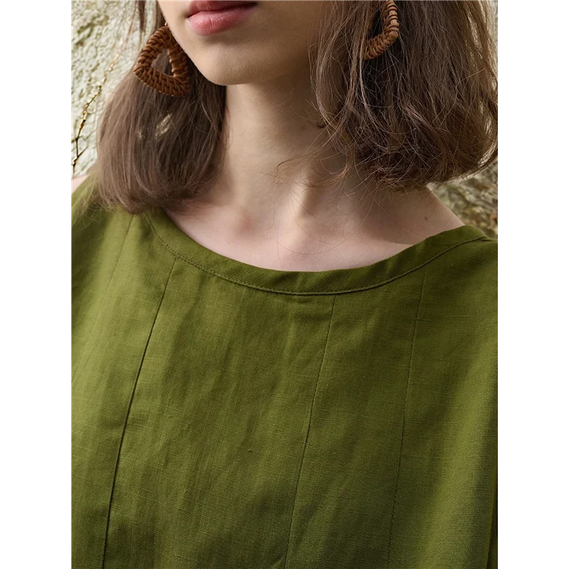 Women's Linen Sleeveless Tank Tops Summer Shirts Casual Blouses-A55G