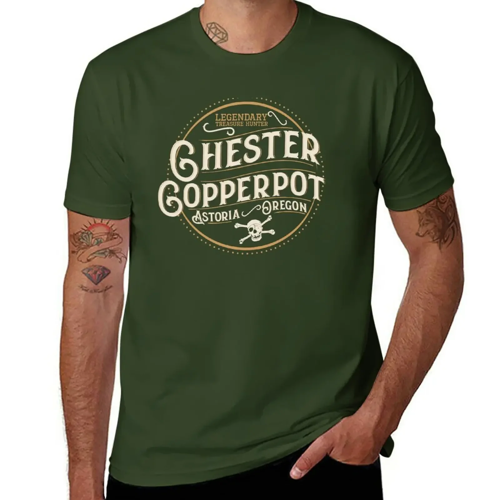 New Chester Copperpot - Legendary Treasure Hunter T-Shirt man clothes cute tops street wear t shirt for men