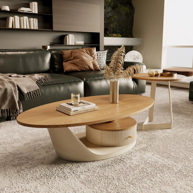 Luxury Minimalist Coffee Table With Storage Seating Room Interior Patio Coffee Table Center Mesa De Madeira Nesting Furniture