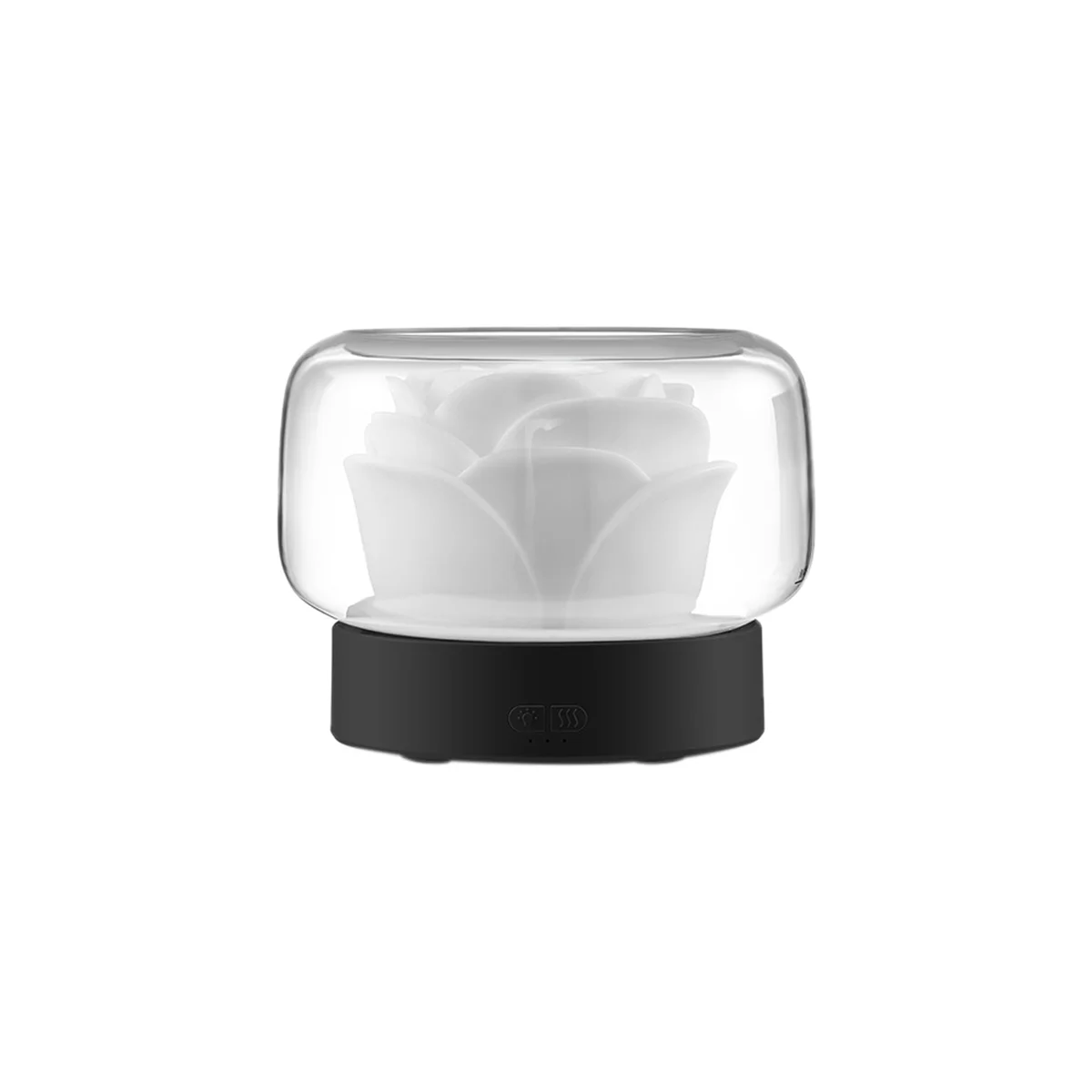 Humidificador purificador de aire de flores de 400Ml, difusor de aceites esenciales de aromaterapia con luz ambiental para el hogar, enchufe estadounidense