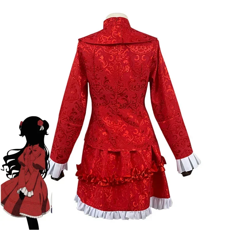 أنيمي الظلال البيت كيت الظل تأثيري حلي جميلة Kawaii لوليتا فستان أحمر قصير فستان يومي هالوين كرنفال حفلة البدلة