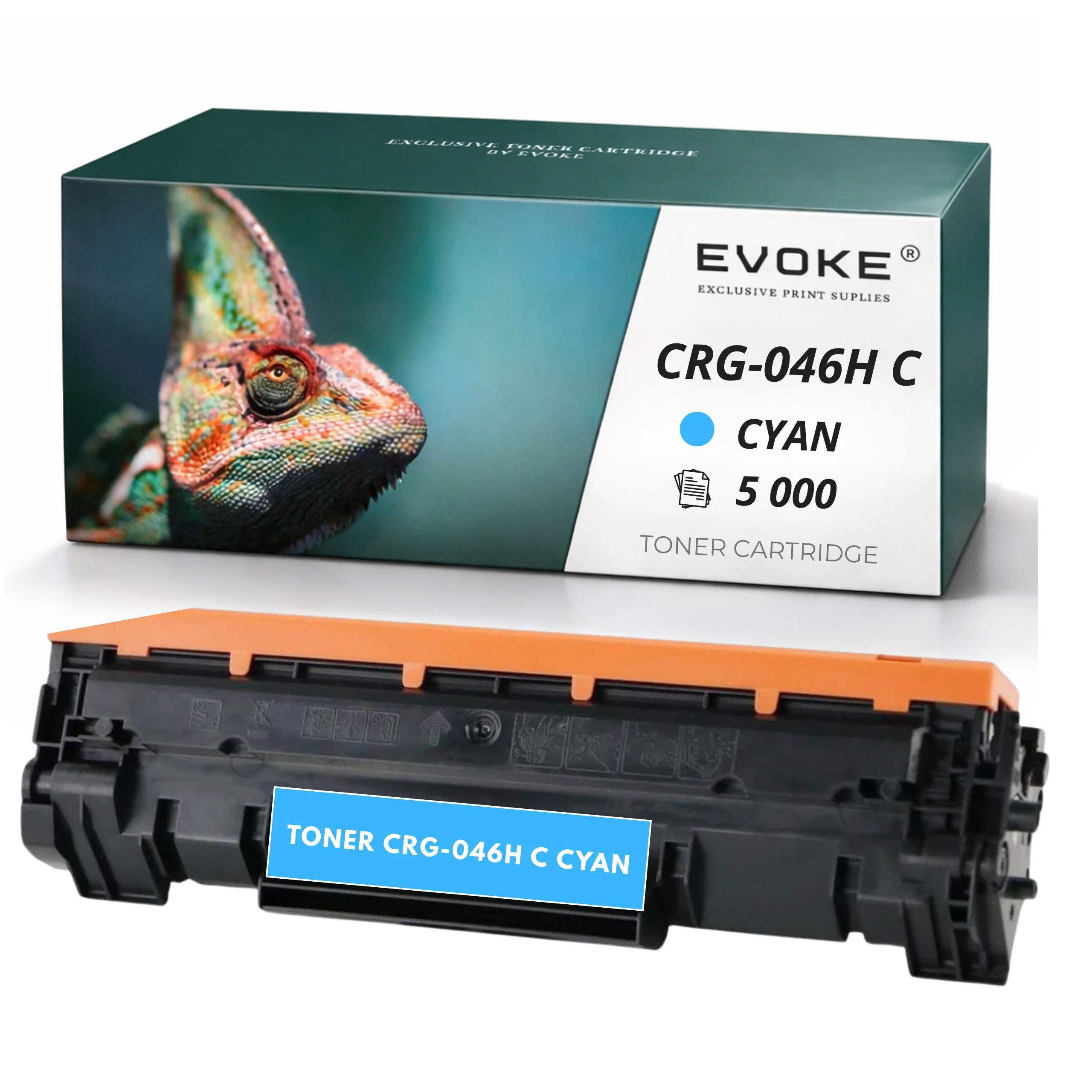 Evoke Compatibele Toner voor Canon Crg-046Hc Crg046Hc Crg-046H Crg046H 1253C002 Cyaan 5000 Pagina's I-Sensys Mf732Cdw Mf734Cdw Mf735 Mf731Cdw
