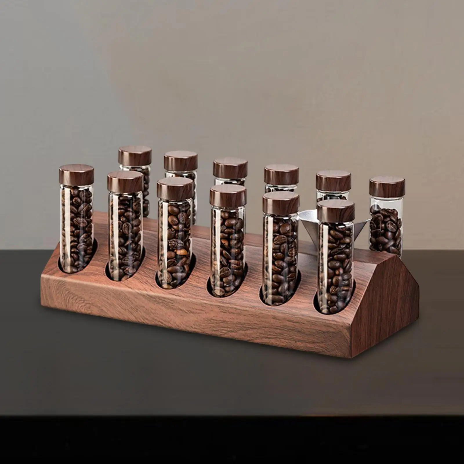 

Красивая канистра для кофе, герметичная с подставкой, аксессуары для кухонного бара, пробирка, контейнер для хранения продуктов для чая, конфет, лабораторные сахарные хлопья