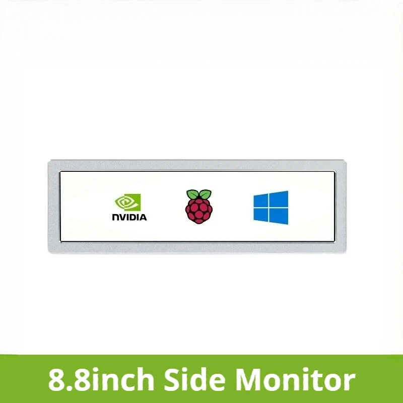 8.8inch IPS Side Monitor Raspberry Pi 5/4B/3B, 480×1920,, HiFi Speaker, No, AIDA64 PC Temp Monitor