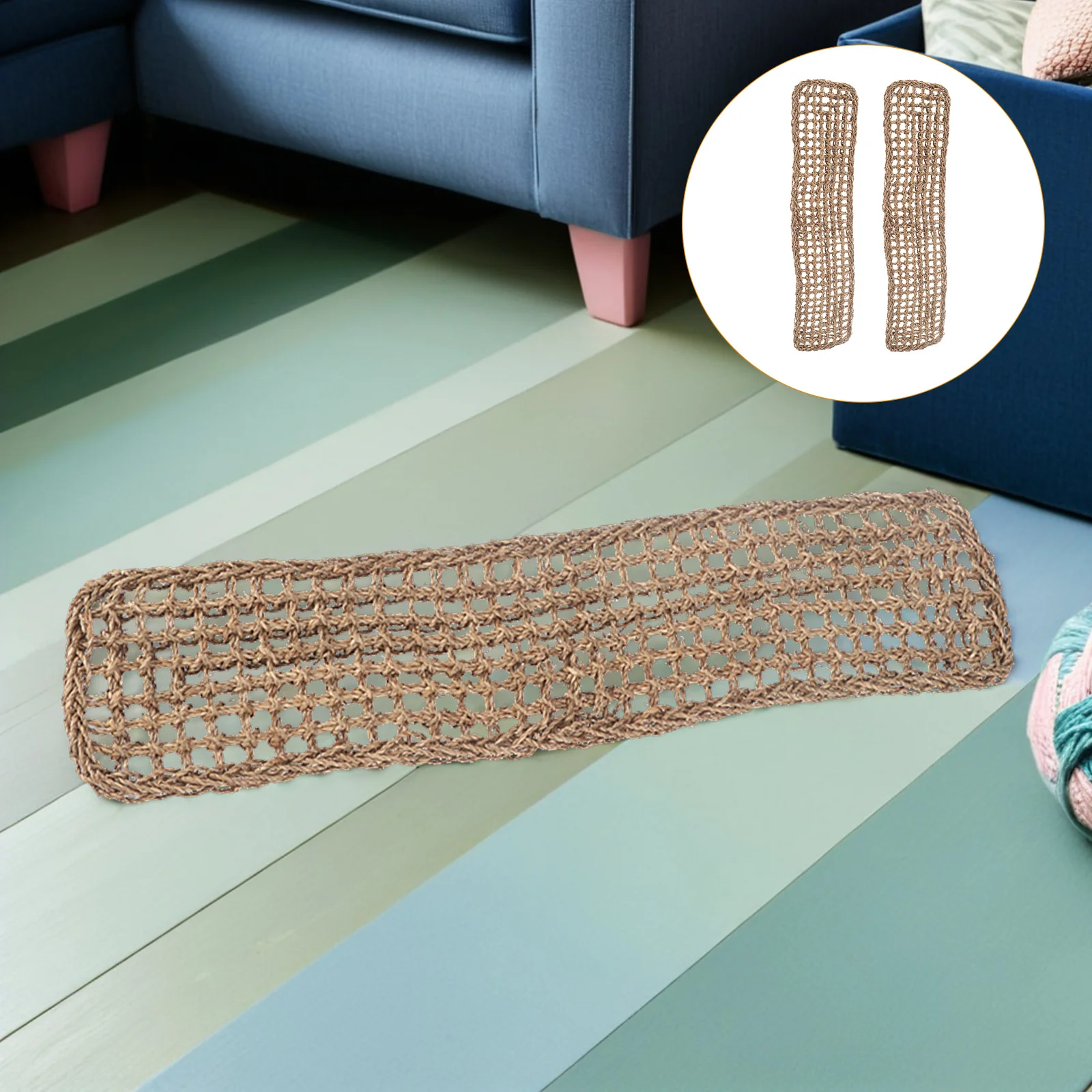 

2pcs Pet Seagrass Pads Reptile Hammock For Lizards Bearded Dragons Iguanas Geckos Lizard Nest Bed Reptile Tank Accessories