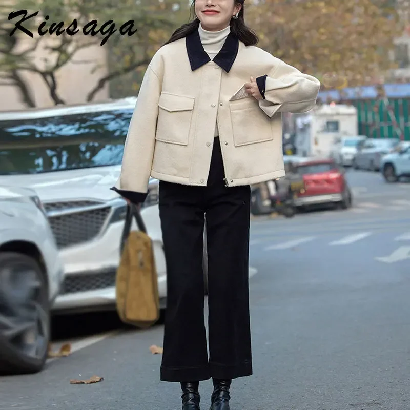 Kinsaga Black High Waist Narrow Straight Jeans Women Korean Fashion Pear Shape Capris Cigarette Pants Wide Leg Trousers