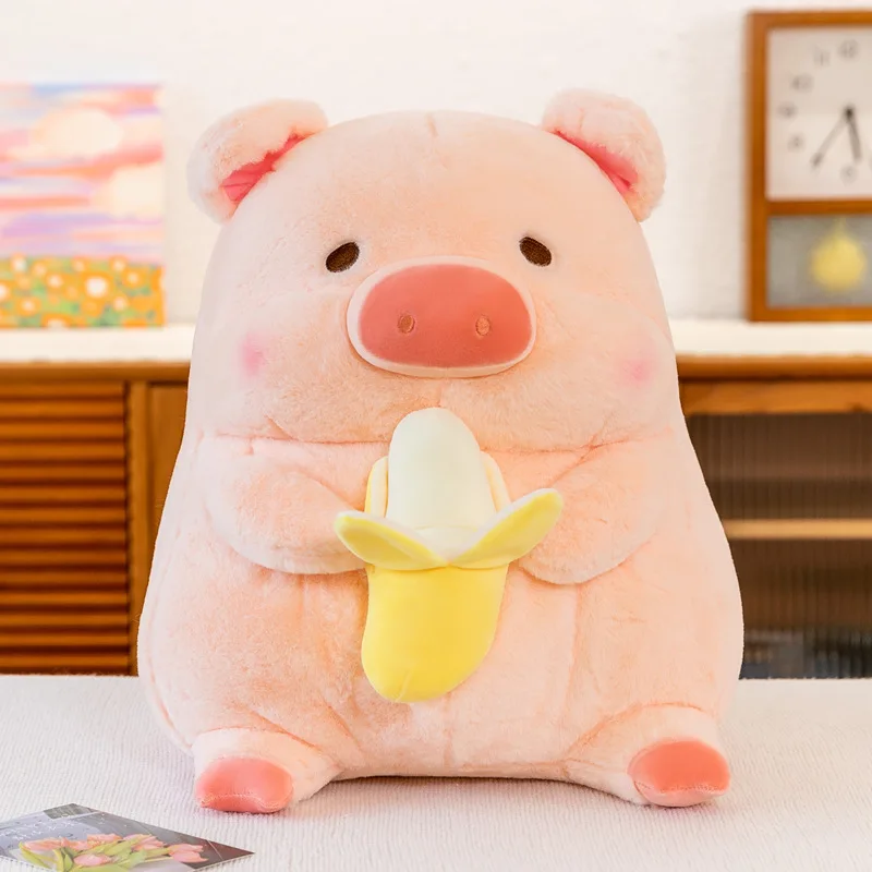 New Banana Pig Doll Cute Cartoon Big Flower Pig Pillow Plush Toy Sleeping Pillow Greedy Pig Birthday Gift Christmas Gift