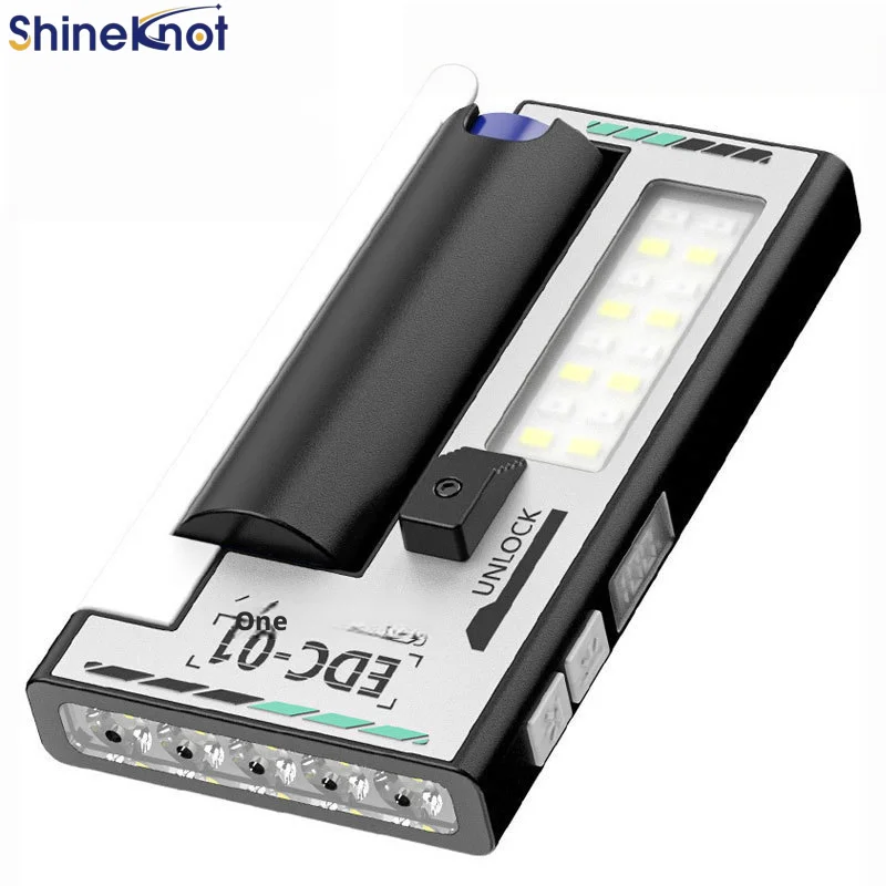 New 21700 Replaceable Battery Flashlight Multifunctional Maintenance Light Outdoor Camping Light Portable Lighting