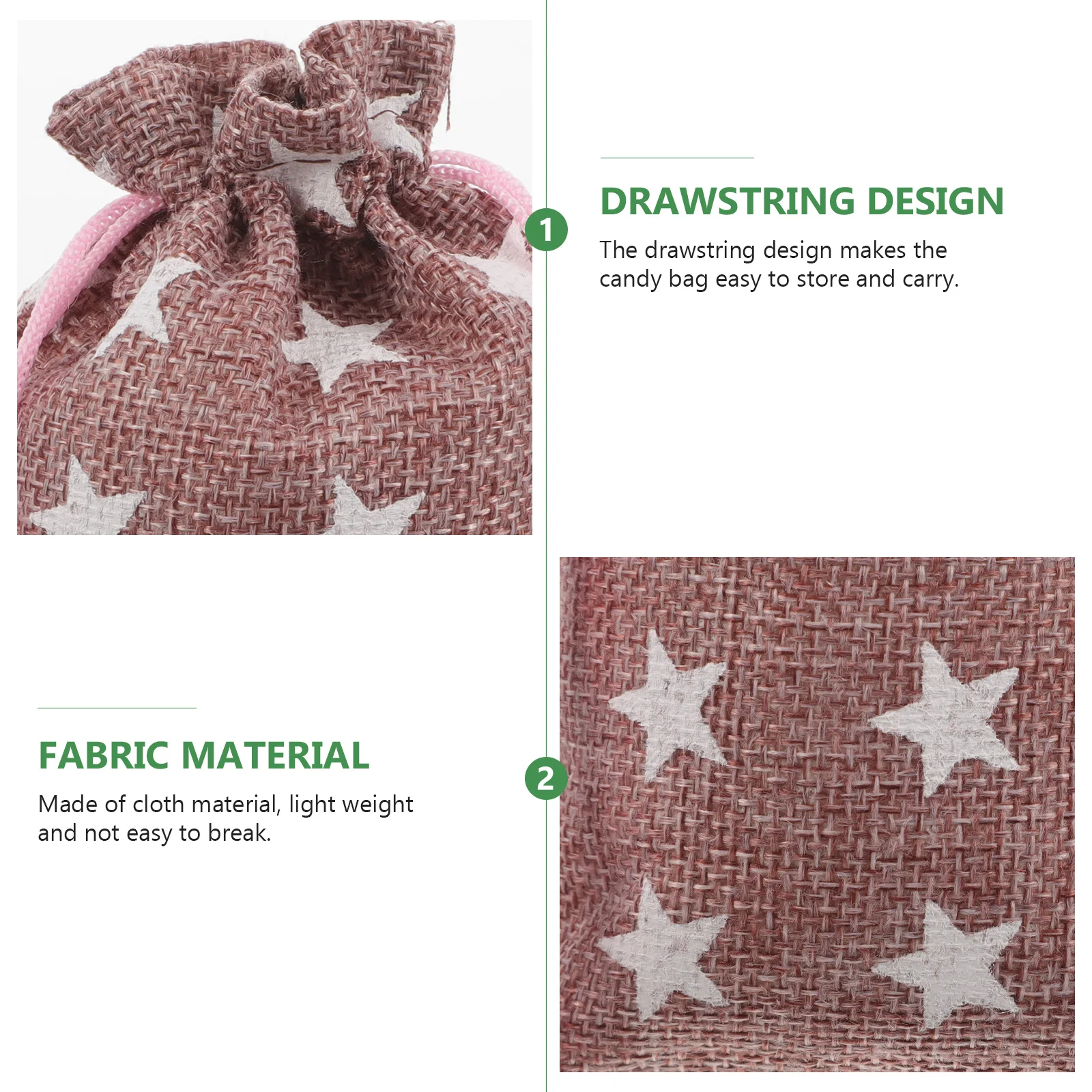 

1Set Christmas Gift Bags Cloth Candy Bags Portable for Party Favors Xmas Candy Present Holders Christmas Bag Empty Bag
