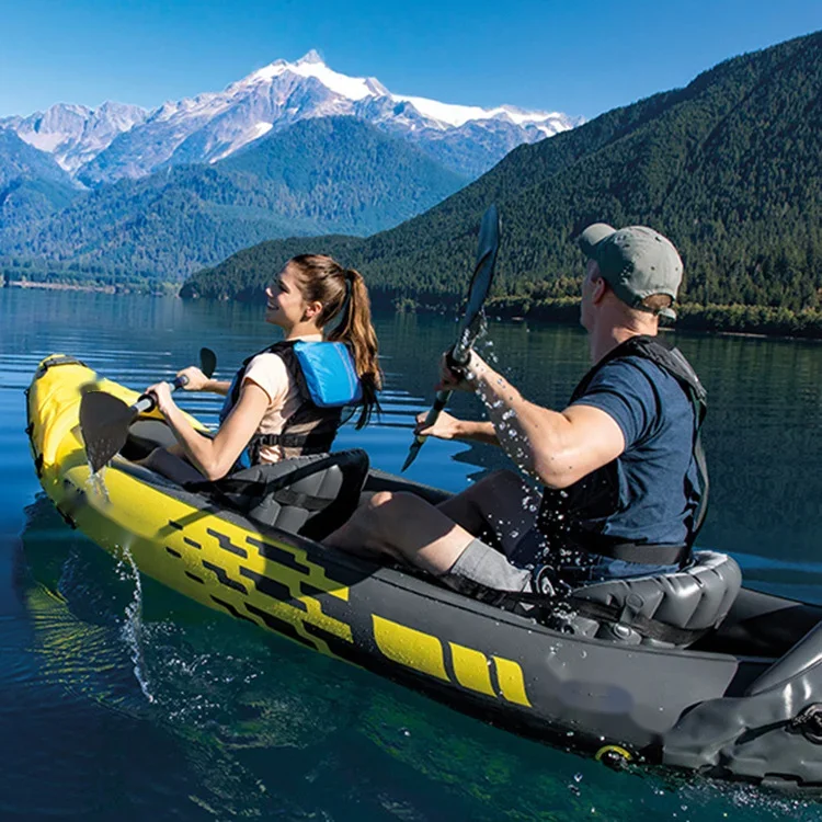 كول تجمع تندم كاياك دواسة 2 1 شخصية مزدوجة الصيد دروبشيبينغ طوي للطي الزورق الاسمية لشخصين #5