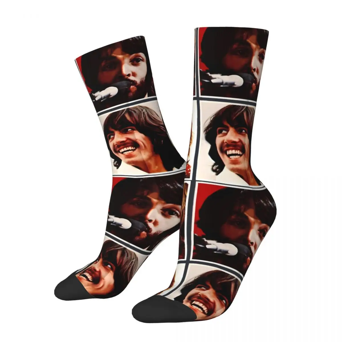 I calzini da uomo Beatle Retro Harajuku The Beatle Street Style novità Pattern Crew Sock