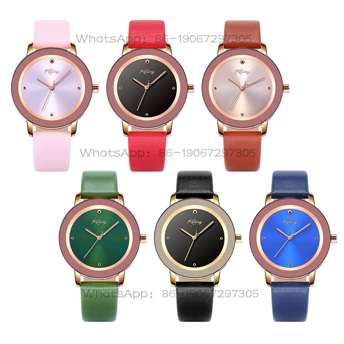 Customized watch female student simple large dial fashionable retro trend clear luxury waterproof personalized trend watch