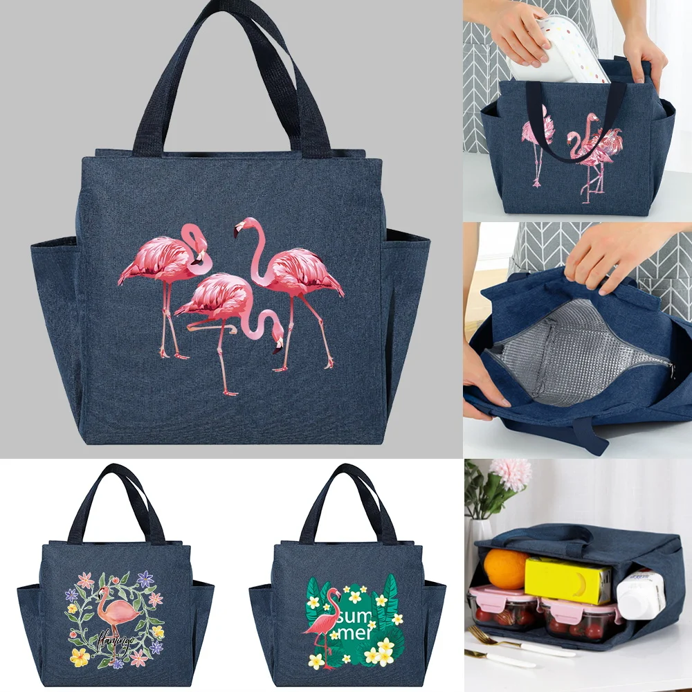 Flamingo Series Lunch Cooler Bag Insulated Dinner Bags New Multifunction Large Capacity Portable School Picnic Thermal Food Pack