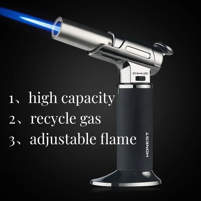 

HONEST High temperature Kitchen Outdoor Windproof Barbecue Metal Jewelry Welding Torch Single Direct Fire Inflatable Lighter