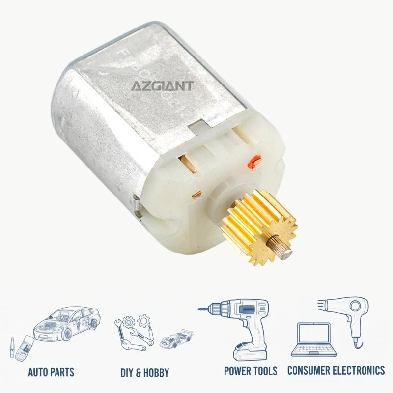 AZGIANT Micro Motor 16T FC280 DC 12V Low Noise Anti-Rust for Car Lock Block &DIY Toy&Electric Tool&Scientific Experiments