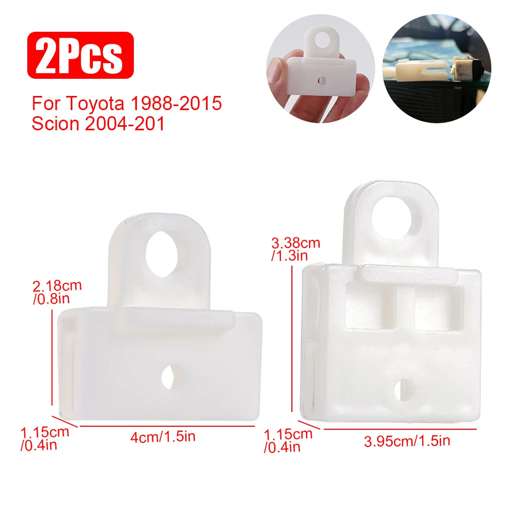 2Pcs For Toyota 1988-2015 Scion 2004-2015 51337020660 Auto Door Window Regulator Glass Channel Connector Holder Support Clip